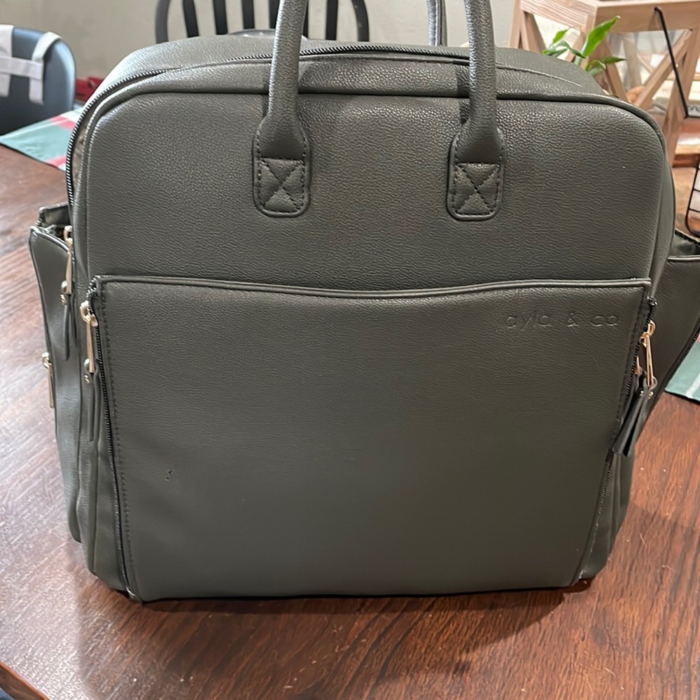 Ayla Diaper Bag Large Olive Green